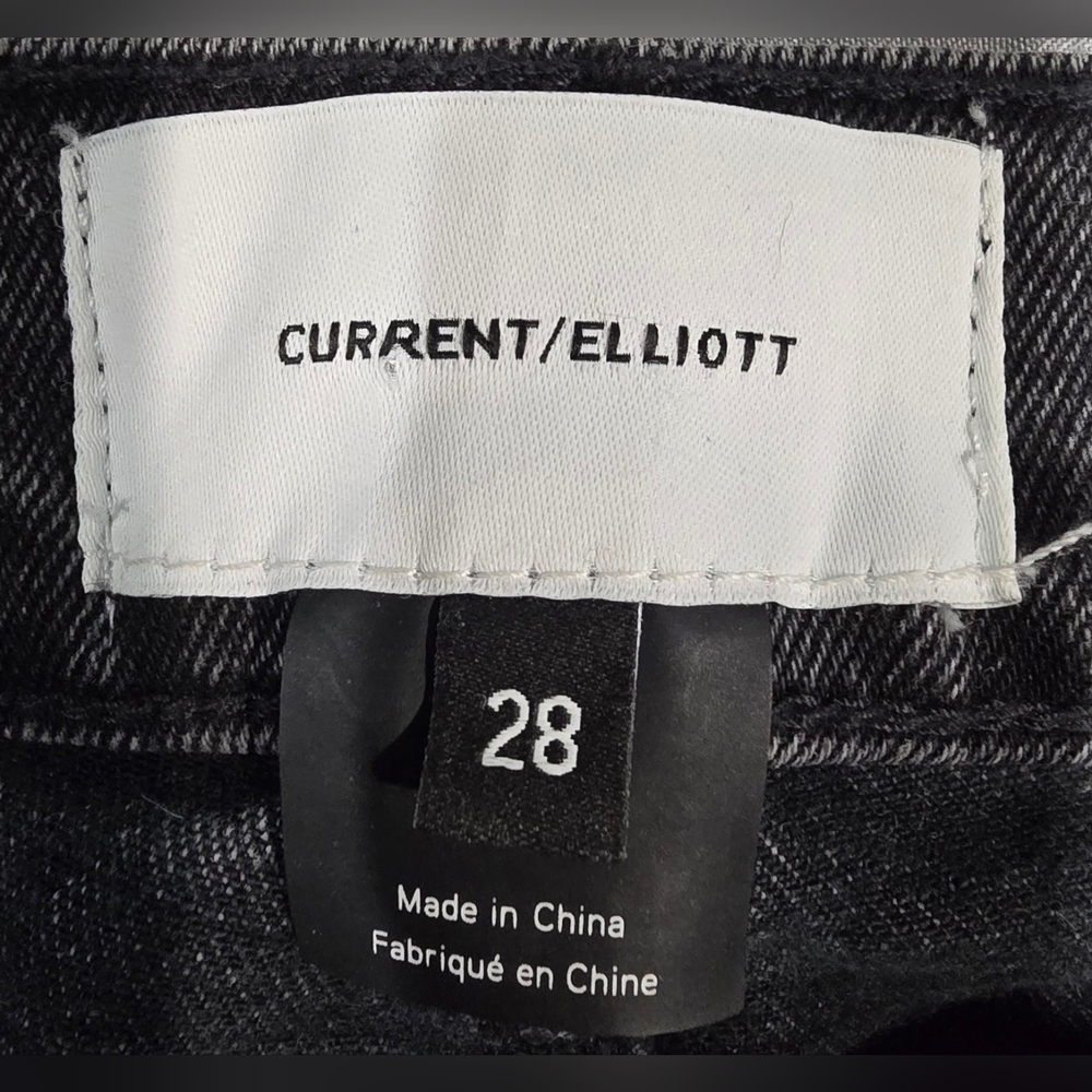 Current/Elliott High Waisted Wide Leg Released Hem Jeans Size 28 - Picture 7 of 9